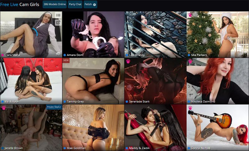 Flirt4Free's show options for some fetish fun